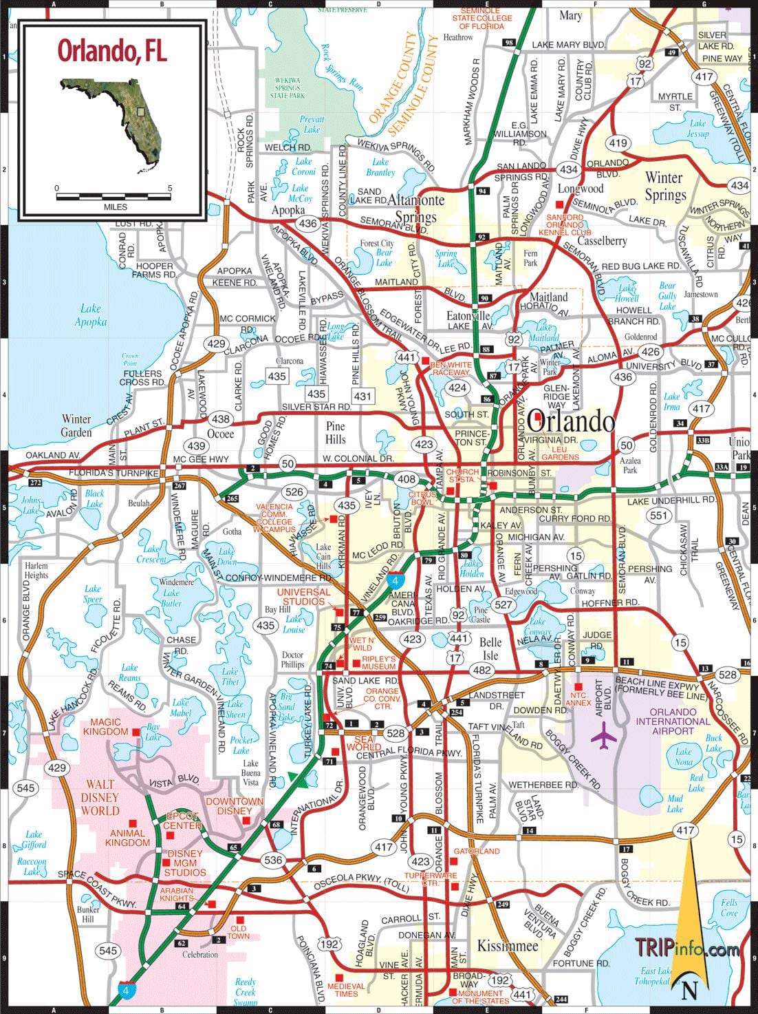 แผนที่รับเถอะน่านายปวดท้องอยู่ฟลอริด้า