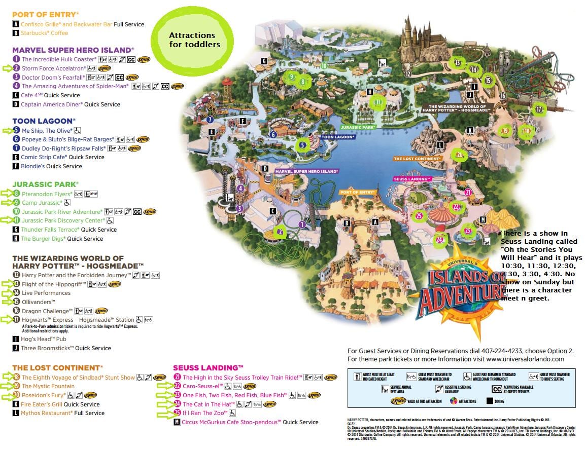รูปแบบสากล Studios หมู่เกาะของการผจญภัยบนแผนที่