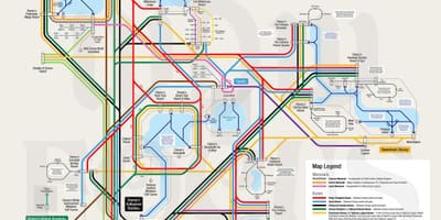 แผนที่ของเที่ยวดีสนีย์เวิลด์ monorail